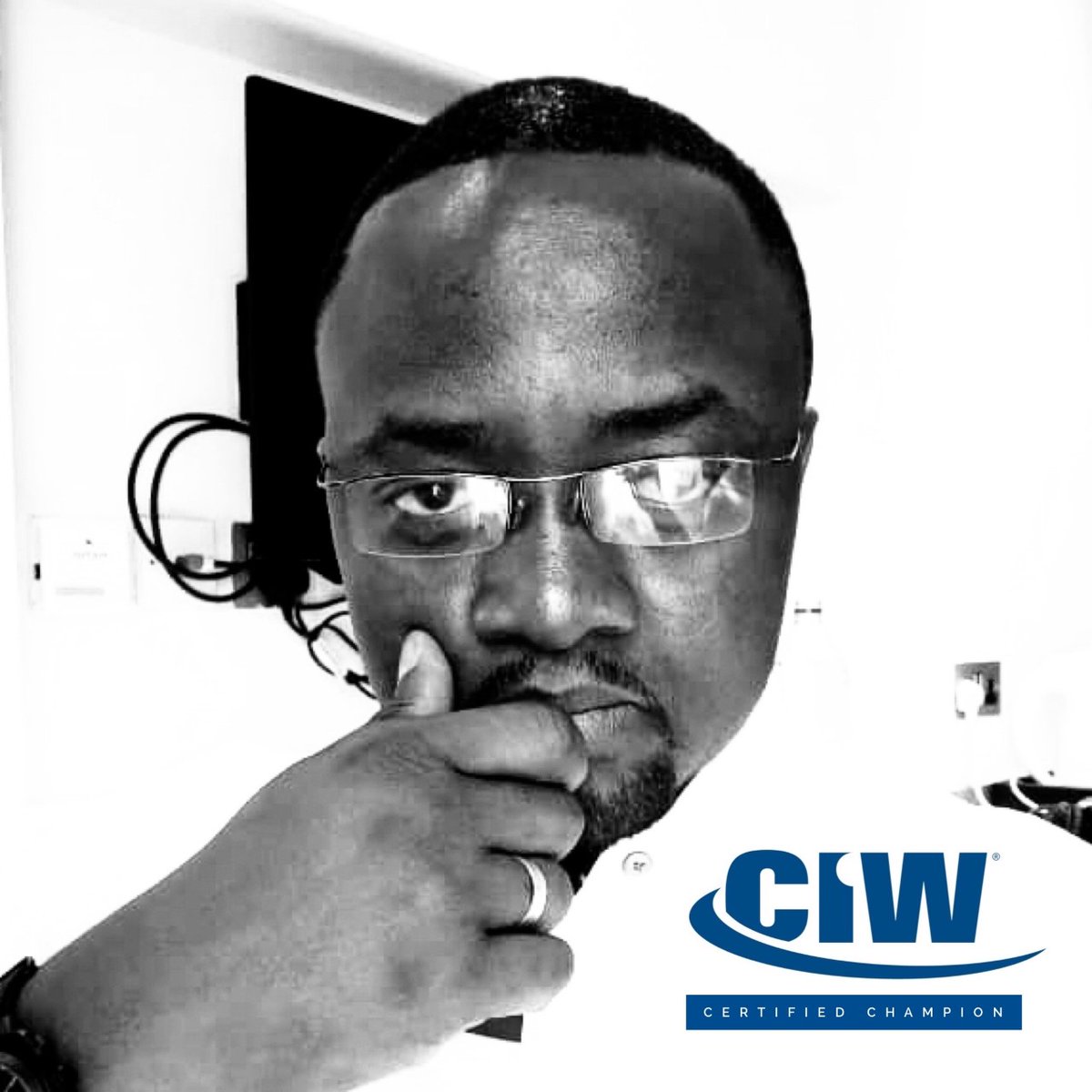 CIWCertified's tweet photo. Claude, an ambassador for CIW, is now a successful UI/UX Designer and is considering starting a local training program to get others skilled with CIW programs. Today we celebrated Claude as a CIW Champion! #CIWChampion #OneCertificationAtATime #CIWMakingAnImpact https://t.co/QbBqcCpYy4