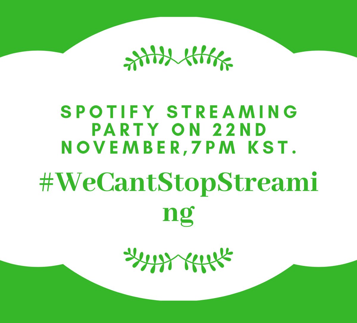 [IMPORTANT ANNOUNCEMENT]

There would be a streaming party on Sunday,  22nd November, 2020 at 7pm KST.

Please spare 1hr 30mins of your time to participate.

Also please help spread the word. 

A good outcome could bring about more in the future.

 Tag for event in the picture 👇