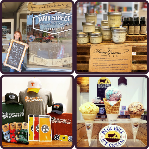 tenncommunity's tweet photo. You can find Main Street Mercantile &amp;Creamery on the square in Lebanon. Their mission is to provide their customers with great taste in both gifts for every occasion and fantastic desserts to satisfy any sweet tooth! #supportsmall #tenncommunity #wilsoncountystrong #visitwilco https://t.co/ZmZx6JaUXZ