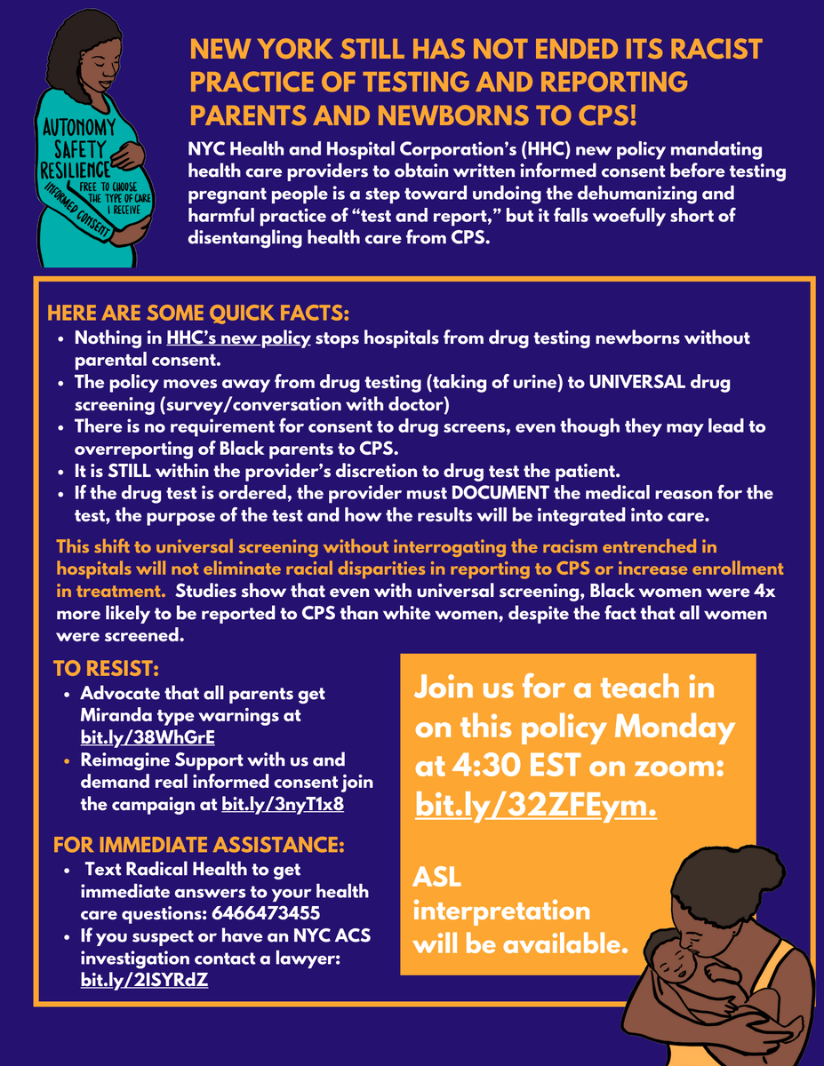 movfamilypower's tweet photo. Want to learn more about Drug Testing in NYC, the changes, and the continued demands? Join us Monday at 4:30. #SupportDontReport https://t.co/eeZ456HOY7