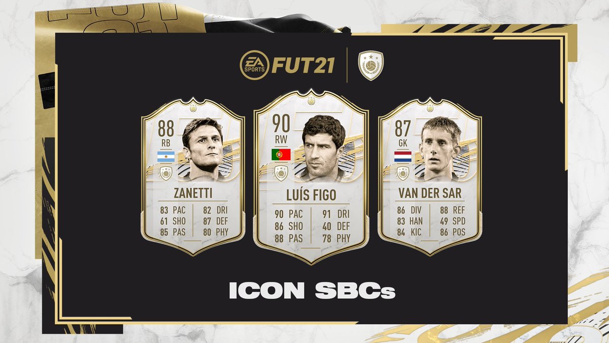 📝✅Los primeros SBC's sw iconos ya disponibles en #FUT21