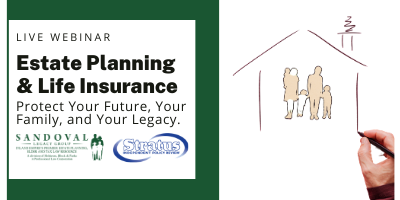SandovalLegacy's tweet photo. Join us Tuesday, December 15 at 1 PM for a live webinar "Estate Planning &amp; Life Insurance: Protect Your Future, Your Family, and Your Legacy." Learn how to secure you and your family's future from two industry experts! REGISTER NOW >> https://t.co/nimbJBrSjl https://t.co/PkXyTiB998