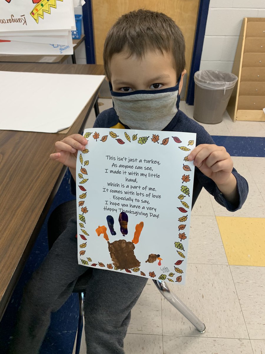 ms_hernandez2's tweet photo. Had some fun with poetry today 😊🤎🦃 We read it, found rhyming words, then made hand turkeys. I love incorporating crafts into a lesson! #Kindergarten #HowsmanLegends @NISDHowsman https://t.co/MxDJLtMy61