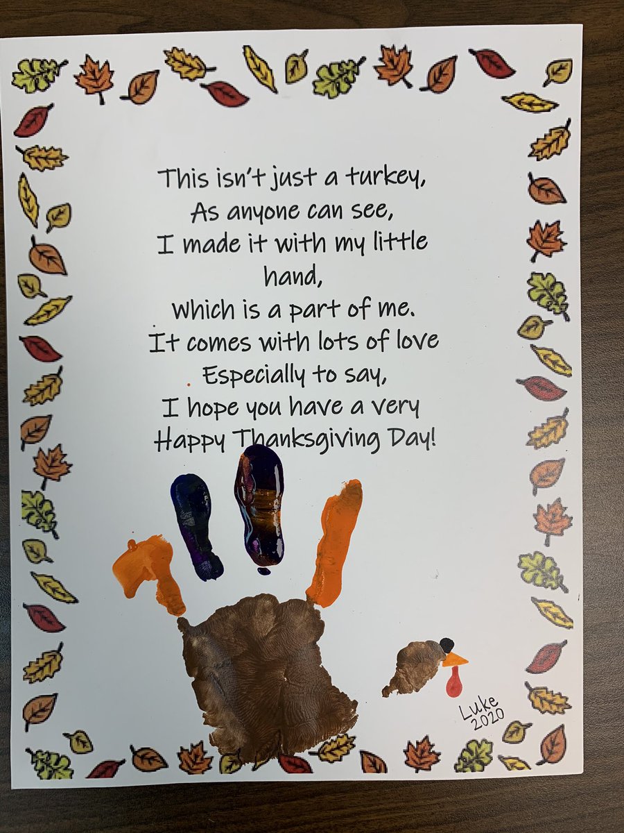 ms_hernandez2's tweet photo. Had some fun with poetry today 😊🤎🦃 We read it, found rhyming words, then made hand turkeys. I love incorporating crafts into a lesson! #Kindergarten #HowsmanLegends @NISDHowsman https://t.co/MxDJLtMy61