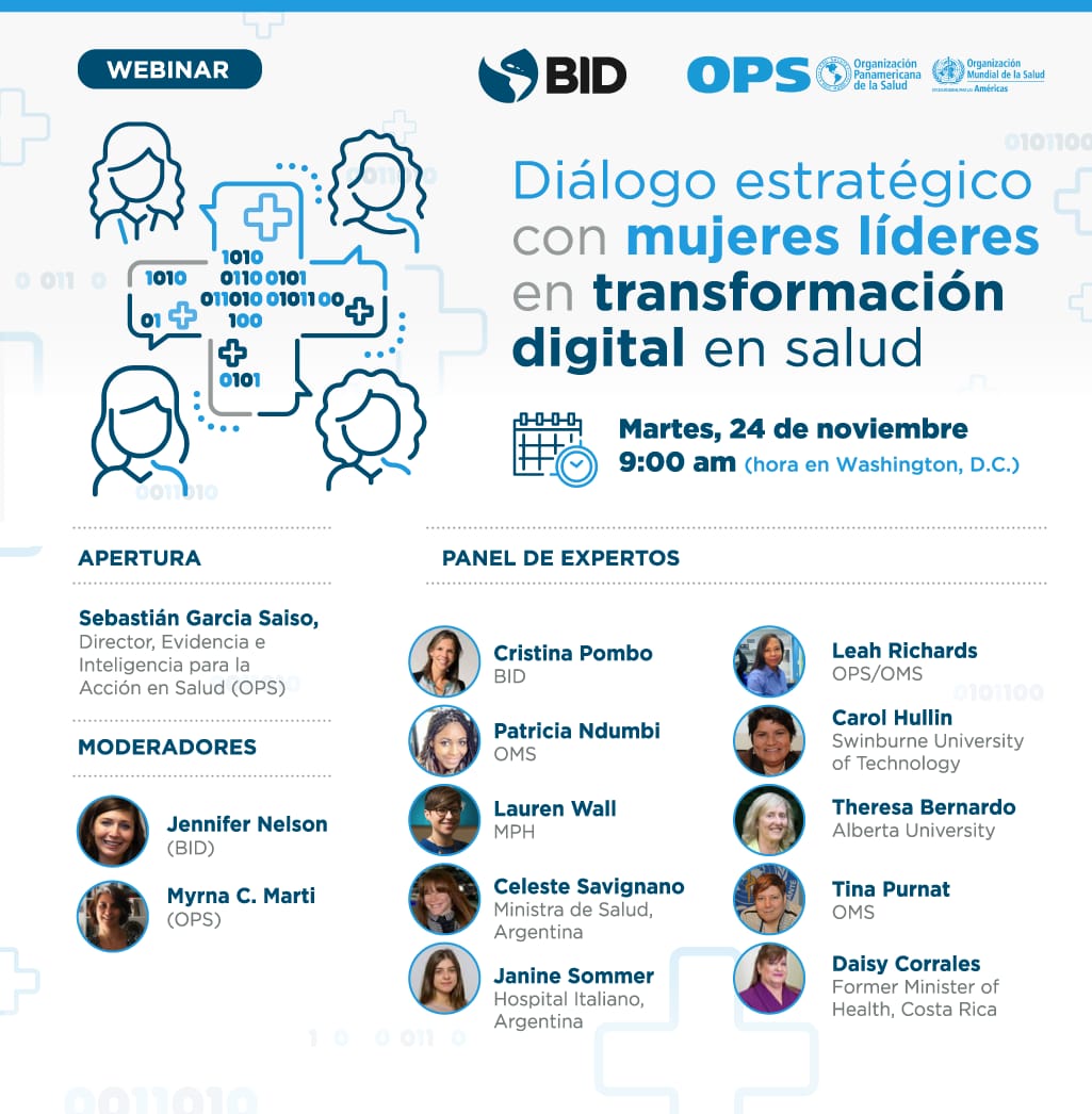 Nos vemos martes 24 de noviembre para celebrar #womenintech y #TransformacionDigital en #salud #is4h @BIDgente <a href="/marcelodagos/">Jay Marcelo Dagos</a> <a href="/martimyr/">Myrna</a> <a href="/cristina_pombo/">Cristina Pombo</a> <a href="/1luistejerina/">luis tejerina</a>