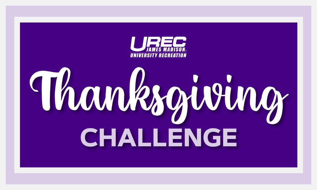 jmuUREC's tweet photo. Work out from home and join URECβs Thanksgiving Break Challenge! We've put together 8 at-home workouts in 8 days and are challenging all Dukes to keep active together, safely from home! #DukesInMotion @JMU @JMUTimMiller
Day 1οΈβ£ starts tomorrow (11/21) πhttps://t.co/Q20sGm8erf https://t.co/KXHSmHIbmS
