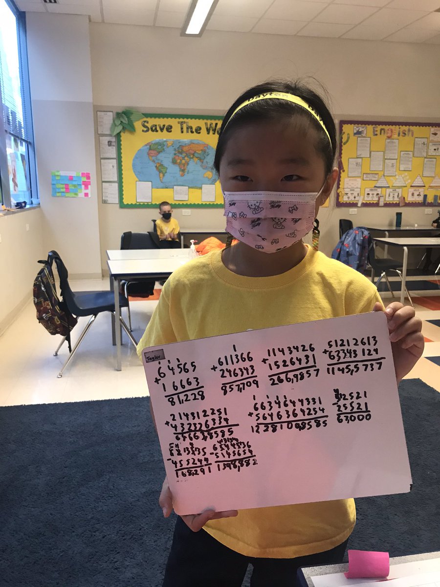 BISCLPYear3's tweet photo. Taylor from #graciousgorillas challenged herself to complete some Math problems during our Morning Task time. #math #independence #choice #Beambitious https://t.co/jCo9q1ujKg