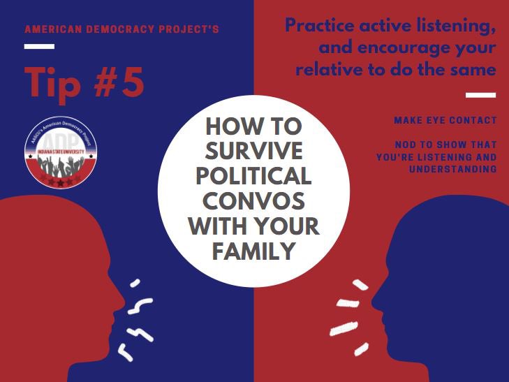 IndianaStateADP's tweet photo. Are you going home for break? Here are some tips for talking politics! 

#isuadp https://t.co/MbcaoTBr9Y