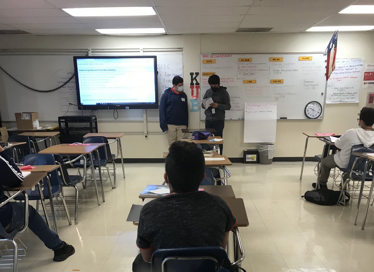 7th grade ELAR students work on elaborating ideas, and emphasizing important points when SPEAKING! 🗣️<a href="/Grantham_AISD/">Grantham Academy for Engineering</a> <a href="/AldineISD/">Aldine ISD</a> <a href="/esjuarez1/">Esmeralda Juarez</a> @TinaFre65336465 <a href="/ijhepworth1/">ijhepworth</a>
