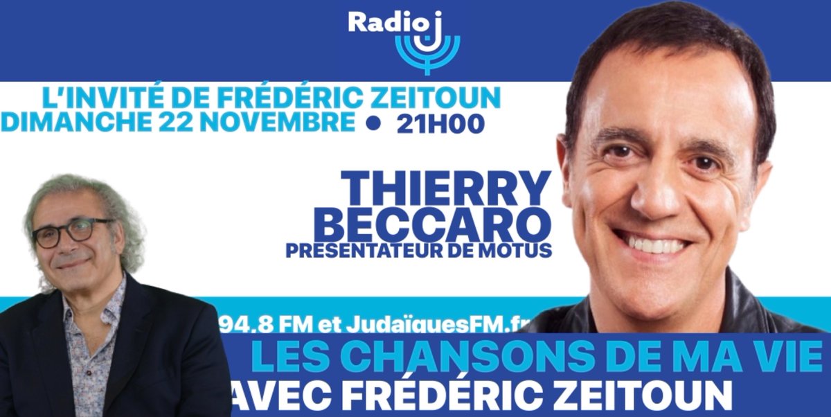 RadioJFrance's tweet photo. ⚠️ Retrouvez dès ce soir dans #LesChansonsDeMaVie, ⏰ à 21h au micro de @FredZeitounOff :🎙️Thierry Beccaro, ancien présentateur de #Motus
📻 A écouter sur Judaïques FM 94,8 FM et https://t.co/N1KWkkbn9r
#thierrybeccaro #motus #momomotus #France2 #musique https://t.co/yiUj2GRYZw