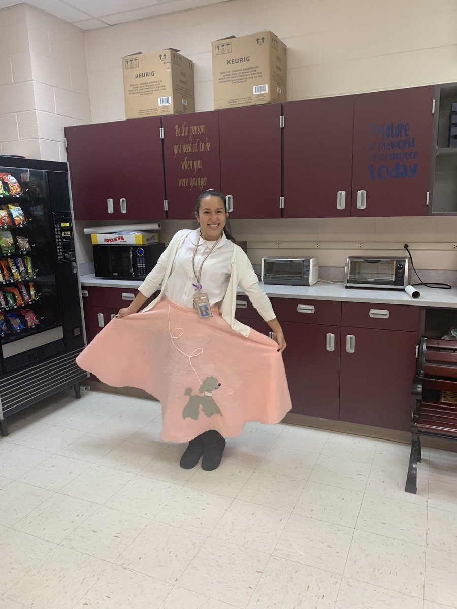 Our very own Ms Barnosky celebrating the 50th day of school! @BarnoskyMs So creative! #believeinflc