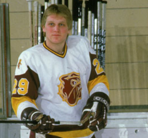 The WCHA games were all on KSTP channel 9, and like any good drama, there were "bad guys." Among them: Brett Hull. UMD Bulldog. Sniper. Scored at will. Total menace.