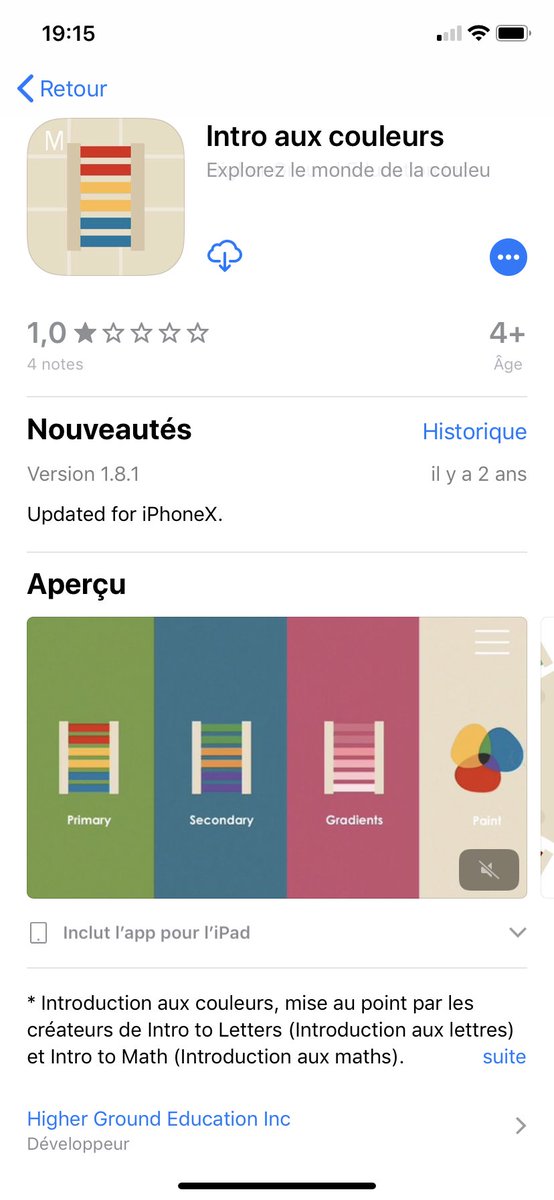 Olive a fait 15 minutes de tablette ce soir. Cette appli de classement de couleurs est vraiment sympa #appforbabies