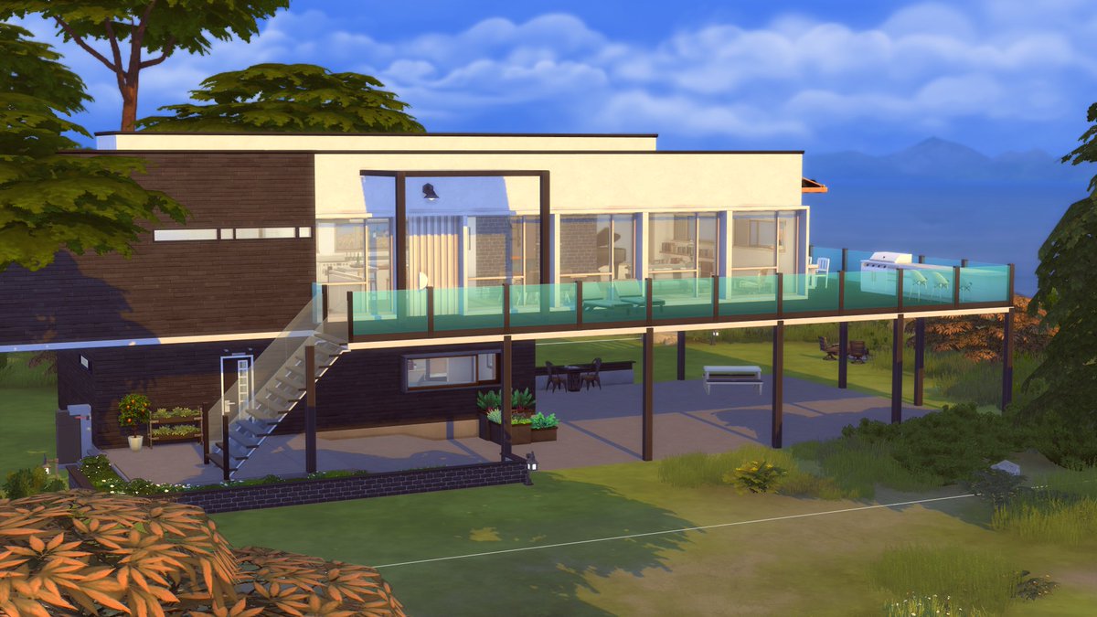 oh_sims's tweet photo. Rossdale House - With huge windows showcasing the picturesque views that surround this home, there’s always a good view to be seen from inside or outside. https://t.co/9uTSi4kHRp
#TheSims4 #TheSims #ShowUsYourBuilds #TS4 https://t.co/YPPEcpQn3y