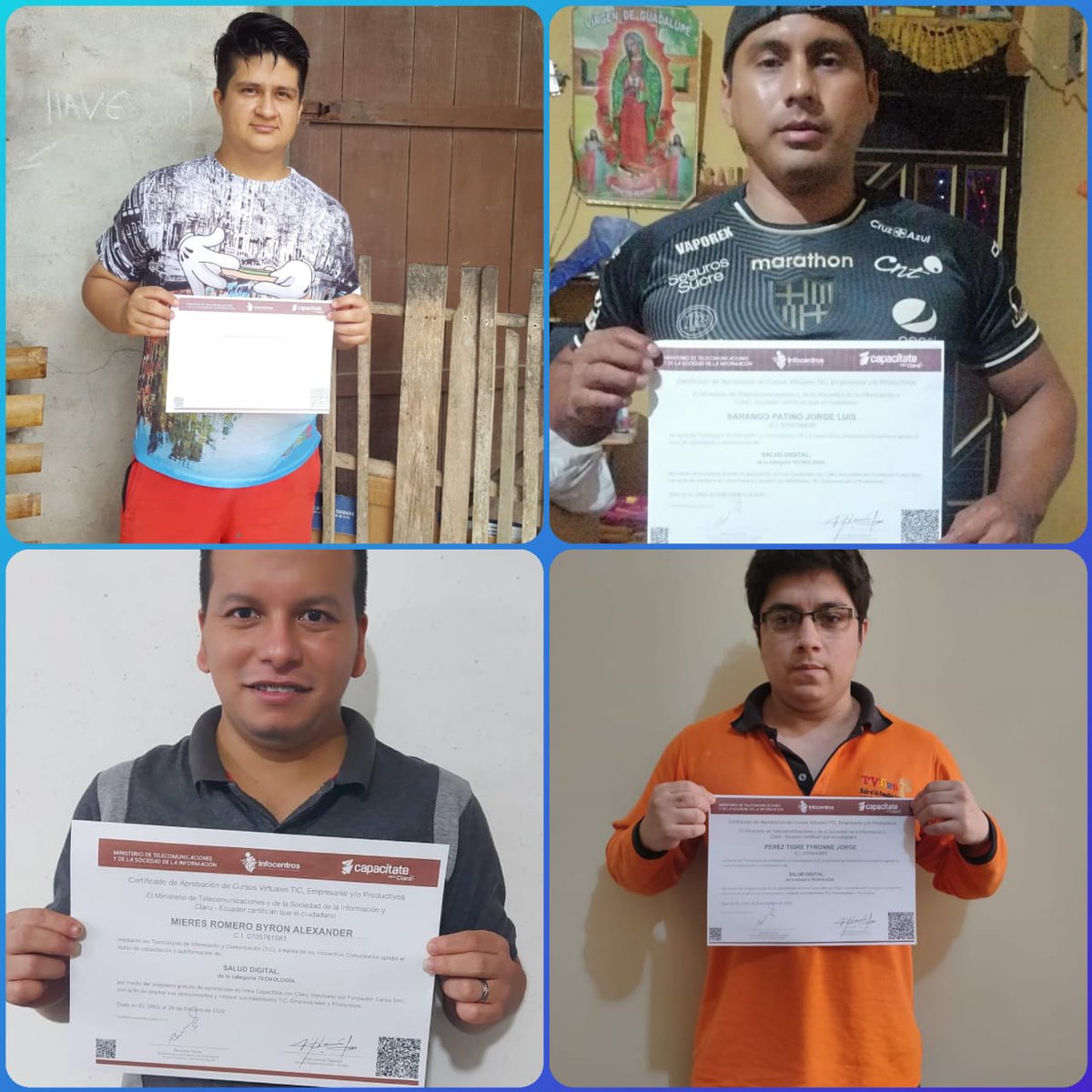 infolapeana's tweet photo. #ElOro | @infolapeana al servicio de la ciudadanía, realizamos la entrega de certificados a los participantes de los cursos virtuales realizados en la Plataforma Capacitate para el Empleo de CLARO y de cursos PLANADI.
@CesarOnta39
 @wrvb78
 @infocentrosMNG
 @infocentrosecua https://t.co/yvcHiCgWzz