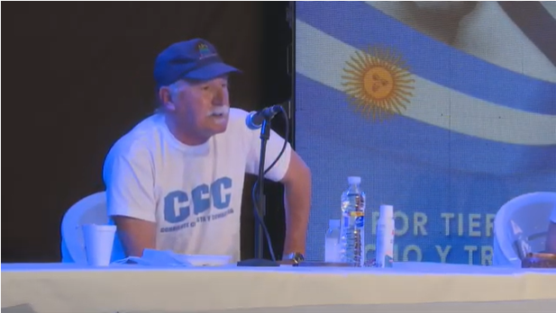 PCRargentina's tweet photo. Jorge Smith, mesa federal de la CCC y delegado del ARS “nosotros empujamos en nuestra línea el cuerpo de delegados y el salario acorde a la canasta familiar, peleamos por la dignidad, por la fuente de trabajo y el patrimonio nacional… por eso nos llamamos clasistas y combativos” https://t.co/jAei5dY5H6