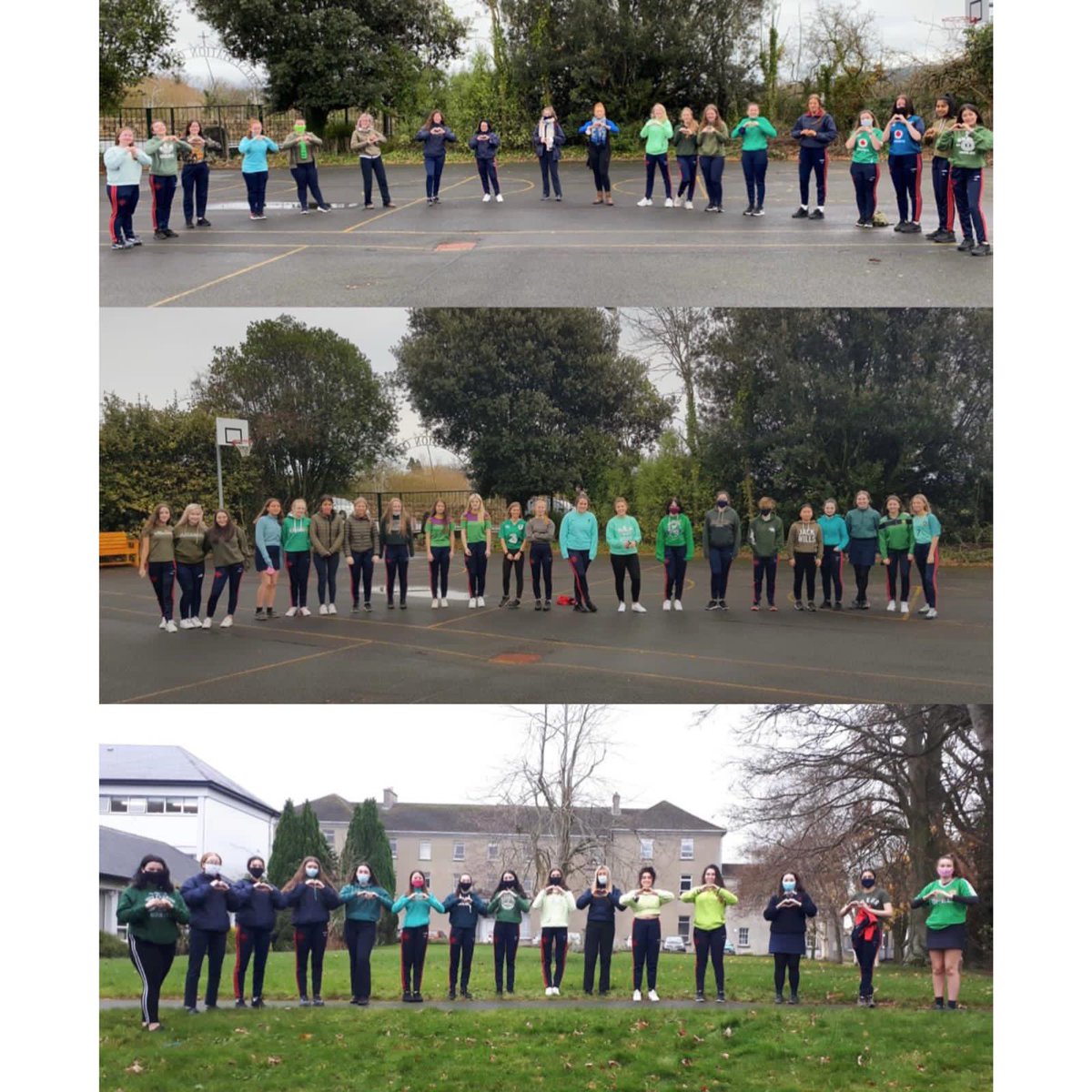 presclonmel's tweet photo. 🌈 As a part of our Stand Up Against LGBTI+ Bullying Week our transition year students chose to #ComeIn in the colour GREEN  of the rainbow so that LGBTI+ students don’t have to come out! #BelongTo #LGBTIWeek #StandUp20 🌈🏳️‍🌈 https://t.co/EbU1etWDIe