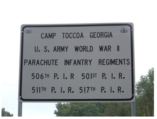 Over the next few years, 17, 000 soldiers trained at Camp Toccoa from the 501st, 506th, 511th, and 517th PIR, as well as the 295th Ordnance Heavy Maintenance Company, and components of the Signal Corps. 8/