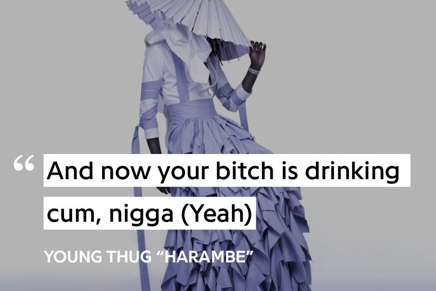 the highlight here is “Harambe.” titled after the famous gorilla, thug changes his voice an insane amount on this track, sometimes growling, sometimes crooning. whether screaming about going apeshit or singing about wanting to have babies, thug continues to show his diversity.