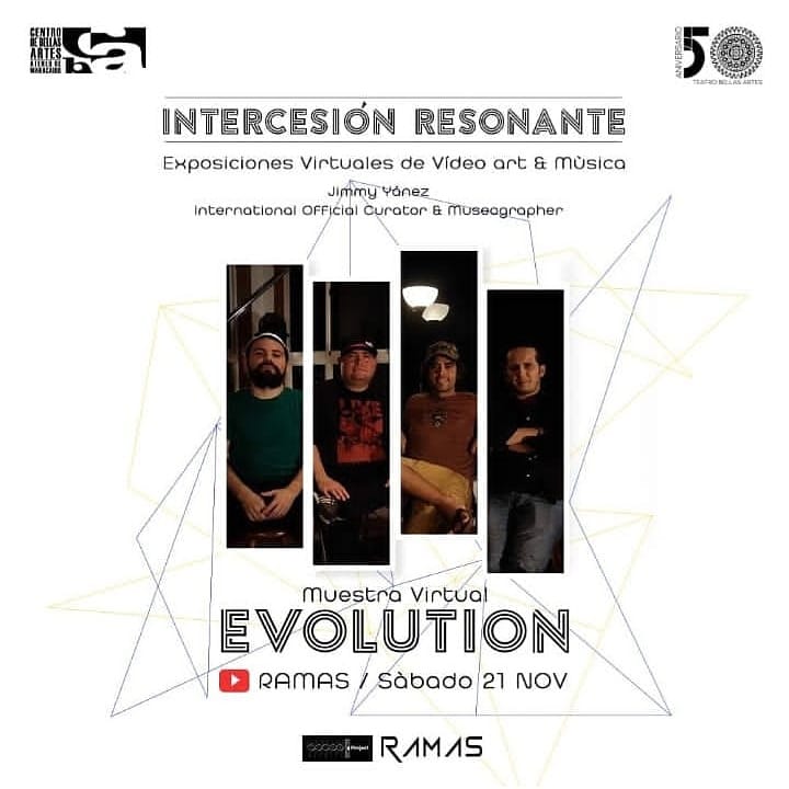 RamasOficial's tweet photo. ¡MAÑANA! Sábado 21 de noviembre, se inaugura la muestra de la banda RAMAS @ramasoficial quienes presentan la opera prima “EVOLUTION” Curaduría de Jimmy Yánez International Official Curator  @jimmyyanez_4759 y la producción de Pitch Proyect @projectpitch @cbaateneo https://t.co/MdisU82VMW