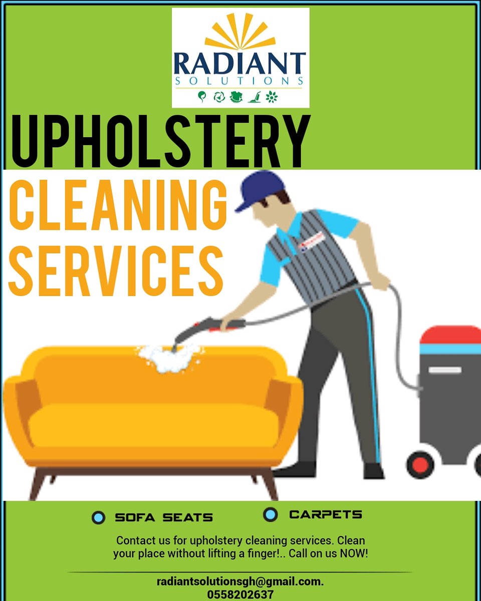 RadiantSoluGh's tweet photo. Let us bring back life to your dirty #upholstery.

#Ghana #sunyani #bonoregion #bono #upholsterycleaning #radiantsolutions #radiant #clean #carpetclean #Commercialcleaning #sofacleaning #residentialcleaning #drycleaning #janitorials #whatsappstatus #whatsapp #Akrobeto #Davido https://t.co/3xyL95gJML