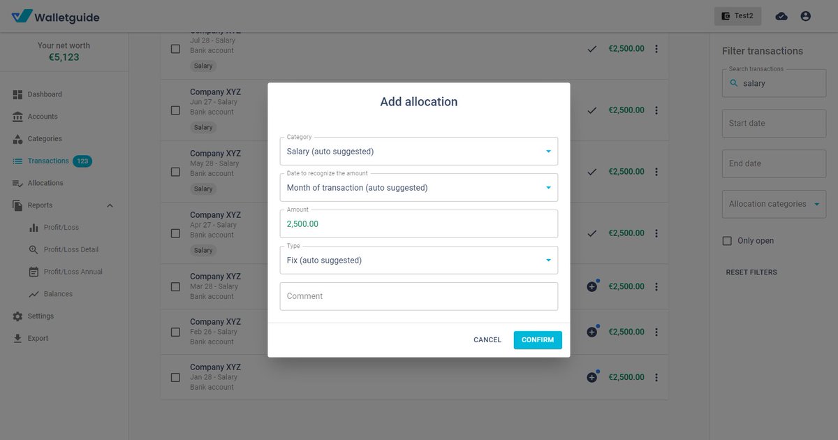 alexpeiniger's tweet image. Finished the first algorithm to auto categorize transactions in @walletguide. This will save a lot of time. And the good thing is it runs locally in the browser and with your custom categories. Also it gets better as you categorize more transactions.