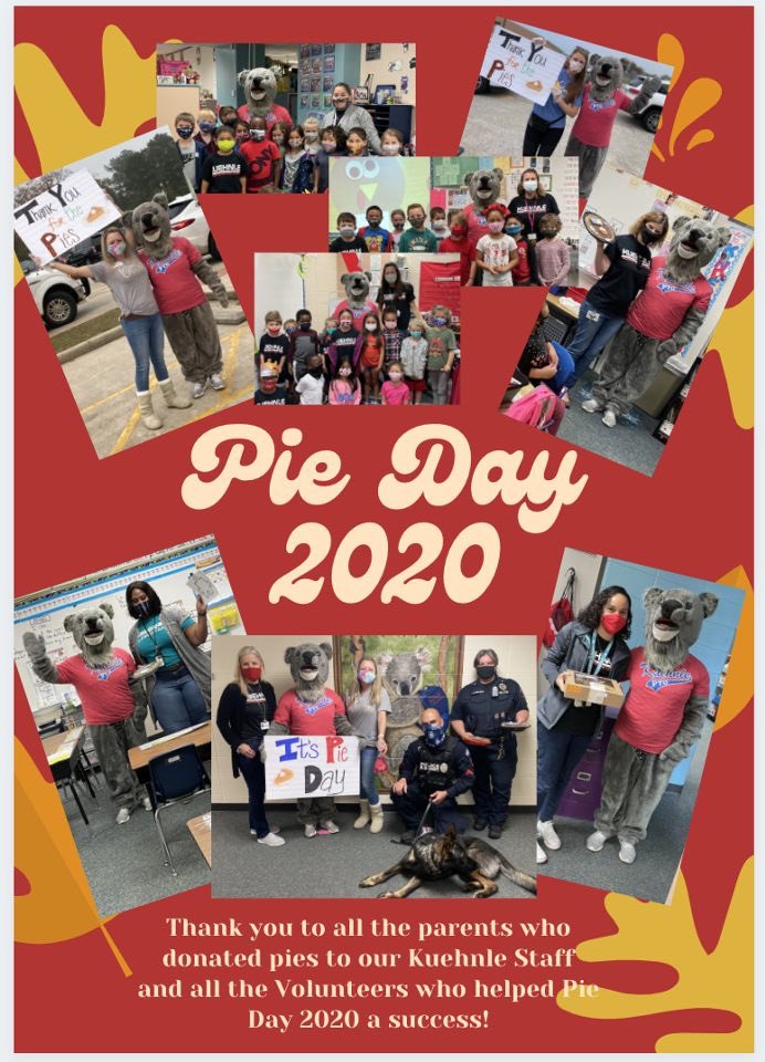 KuehnlePto's tweet photo. Thank you Kuehnle Parents!!!! We love ❤️ you and we are so thankful for all of your support. #teacherpieday #kuehnlekoala #Thankful #readyforthanksgiving @KuehnleKISD @MuddimanKinder @biselt1 @Katie_Ornelas @CandaceFaber1 @JennySRamos17 https://t.co/BKNTSIyJB4