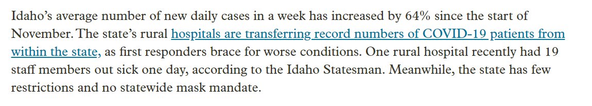 “Idaho has taken a completely different approach. Whether that’s good, bad, or indifferent, I don’t know. Ask me in a couple of years and I’ll tell you all about it,” Sen. Findley said. 6/17  https://www.idahostatesman.com/news/coronavirus/article247210669.html