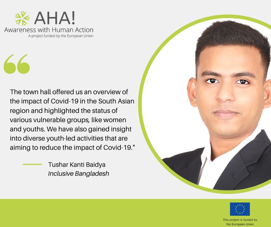 peacemakersnetw's tweet photo. Peacebuilders gathered at AHA! Town Halls to explore the impact of #COVID19 on social cohesion & conflict prevention through context-specific dialogue in Pakistan, Bangladesh, Sri Lanka & wider S. Asia #EUForeignPolicy #AwarenessWithHumanAction
โน๏ธ https://t.co/yRnHfSX2sS https://t.co/IRaVXzfDkQ