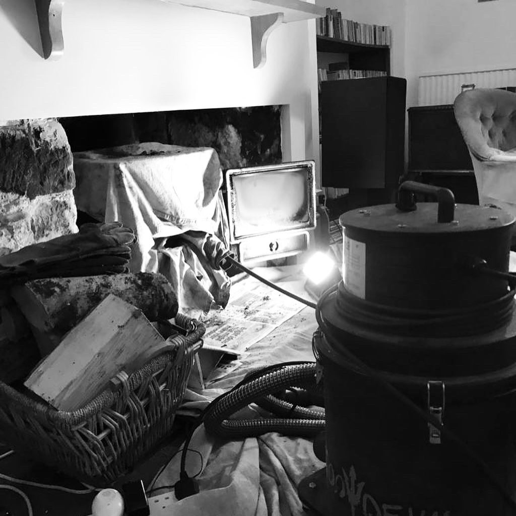 StoveCompanyltd's tweet photo. Sweeping in Exmouth earlier this week. Makeover of a Clearview Vision ready for the colder days ahead #chimneysweeping #stovecleaning #exmouth #devon #clearviewstoves #stoves https://t.co/aOQq8hLRHX