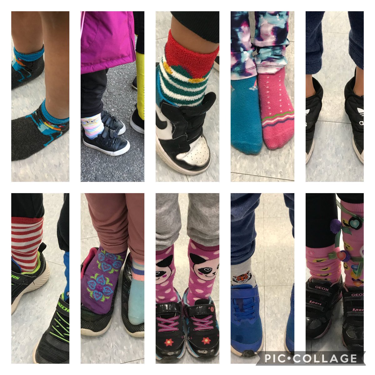Friday Fun day! These are some of our Crazy sock! 🧦 Students had fun showing them off. 😊
