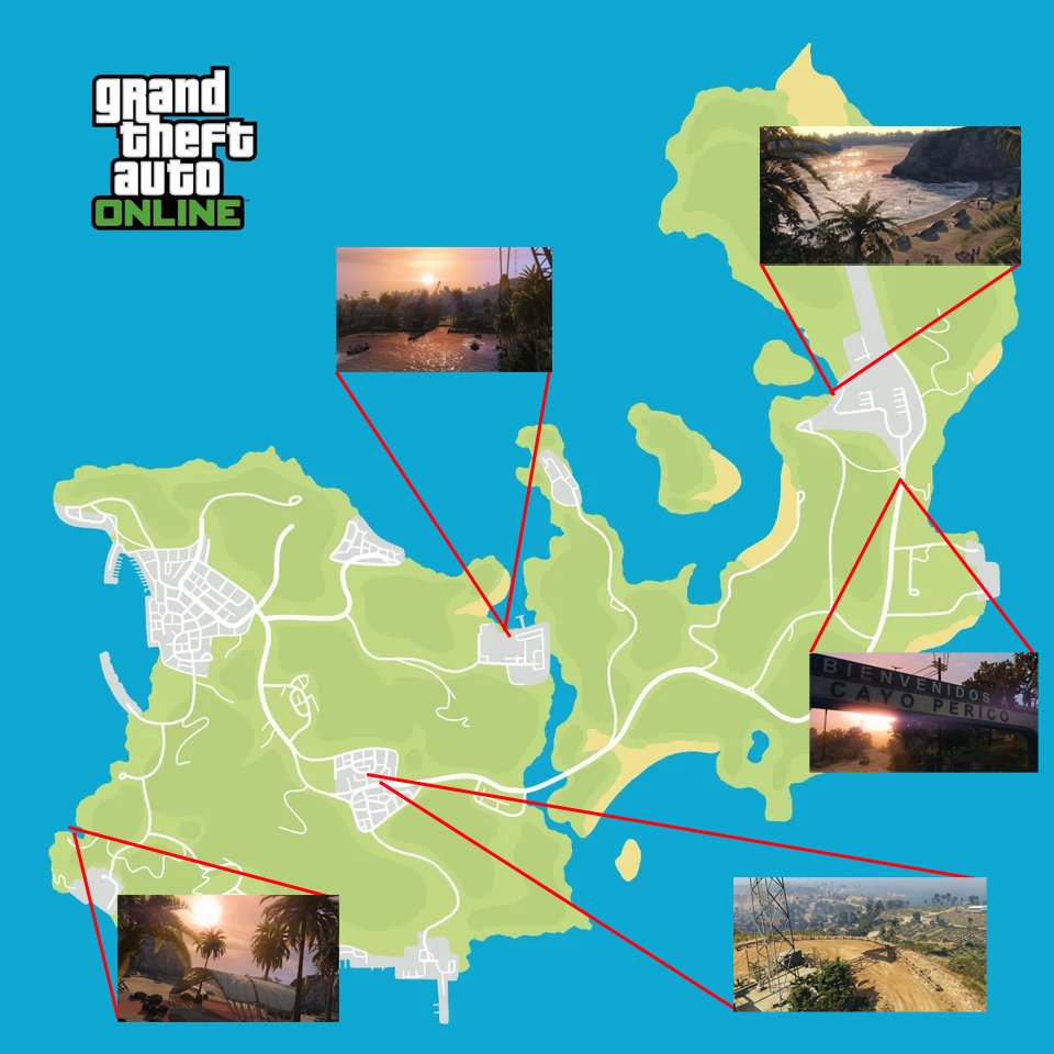 GTABase's tweet image. Check out this HD rendition of the Cayo Perico Map!

This was reconstructed by Reddit User -Asger- based on the Teaser clip released by Rockstar.

#GTAOnline #CayoPerico #MapExpansion