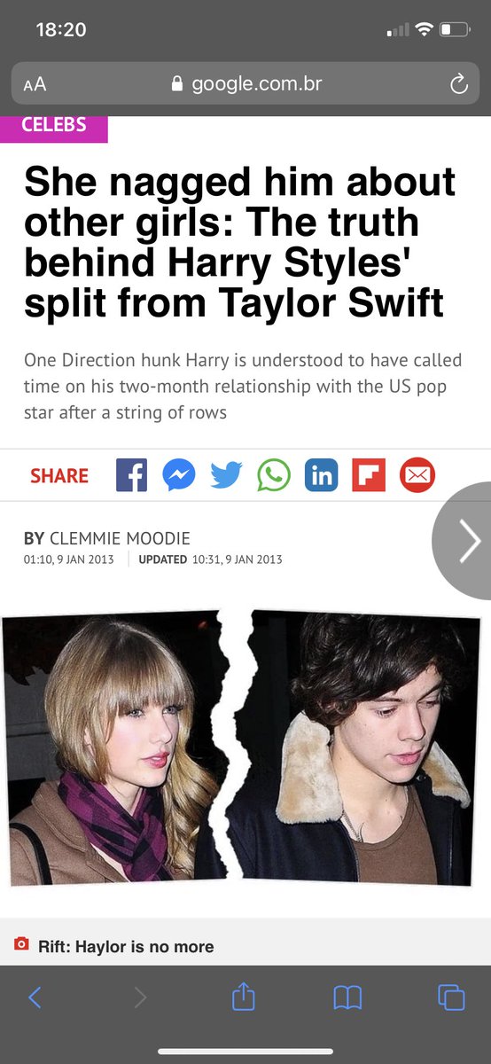 they “broke up” in the begging of January, and the tabloids already jumped right into the “Harry styles womanizer” shit