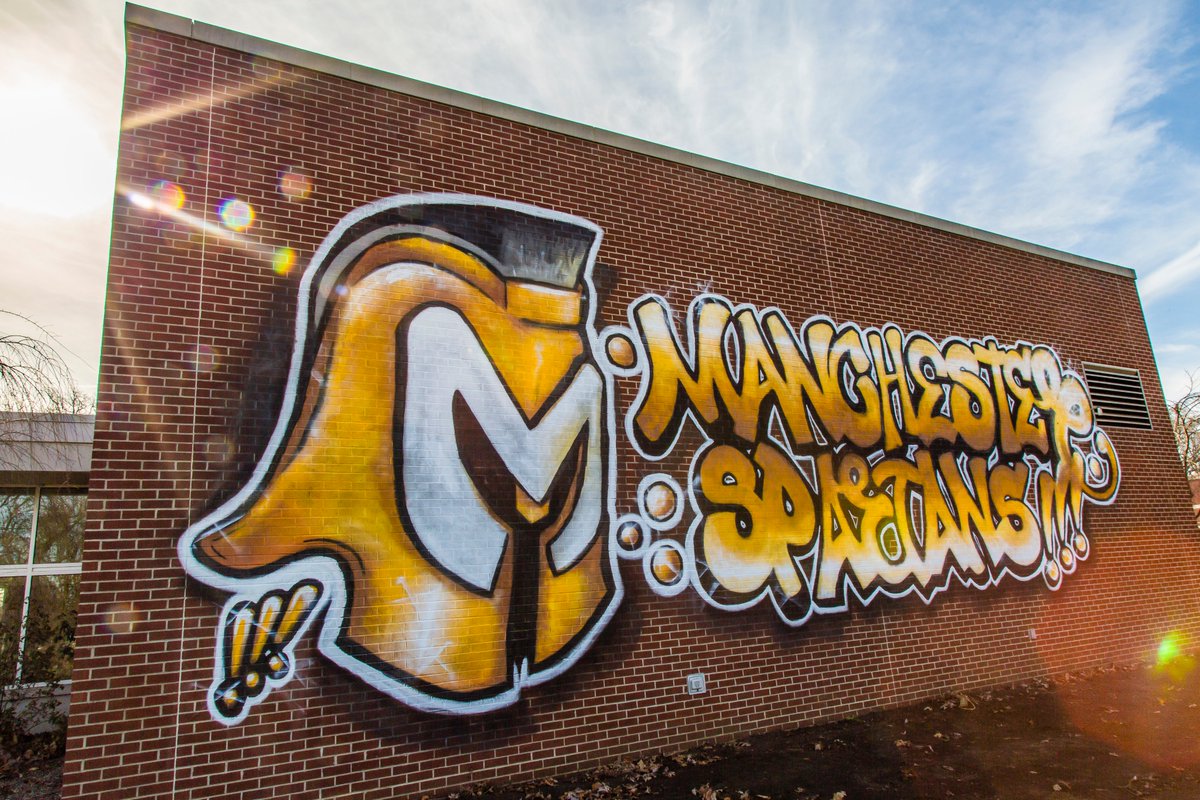 ManchesterUniv's tweet photo. Check out our brand new mural completed by senior Tanner Fernung!
 
You can see it for yourself when you come visit campus. It's located on the north end of Otho Winger Hall. https://t.co/TkF0NN8jSz