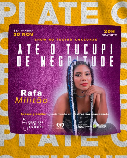 nerdmanauara's tweet photo. 🚨 #AtéOTucupi 🚨

🗣️ @rafamilitona é publicitária de formação, e agora é DJ de coração e profissão nas pistas desta cidade e na rádio número 1 de Manaus, FM O Dia. Rafa Militão se apresenta hoje no #AtéOTucupiDeNegritude. 

⬇️ #SetMixado no SoundCloud: https://t.co/BuInUDxxUz https://t.co/akdtIvT0Z7
