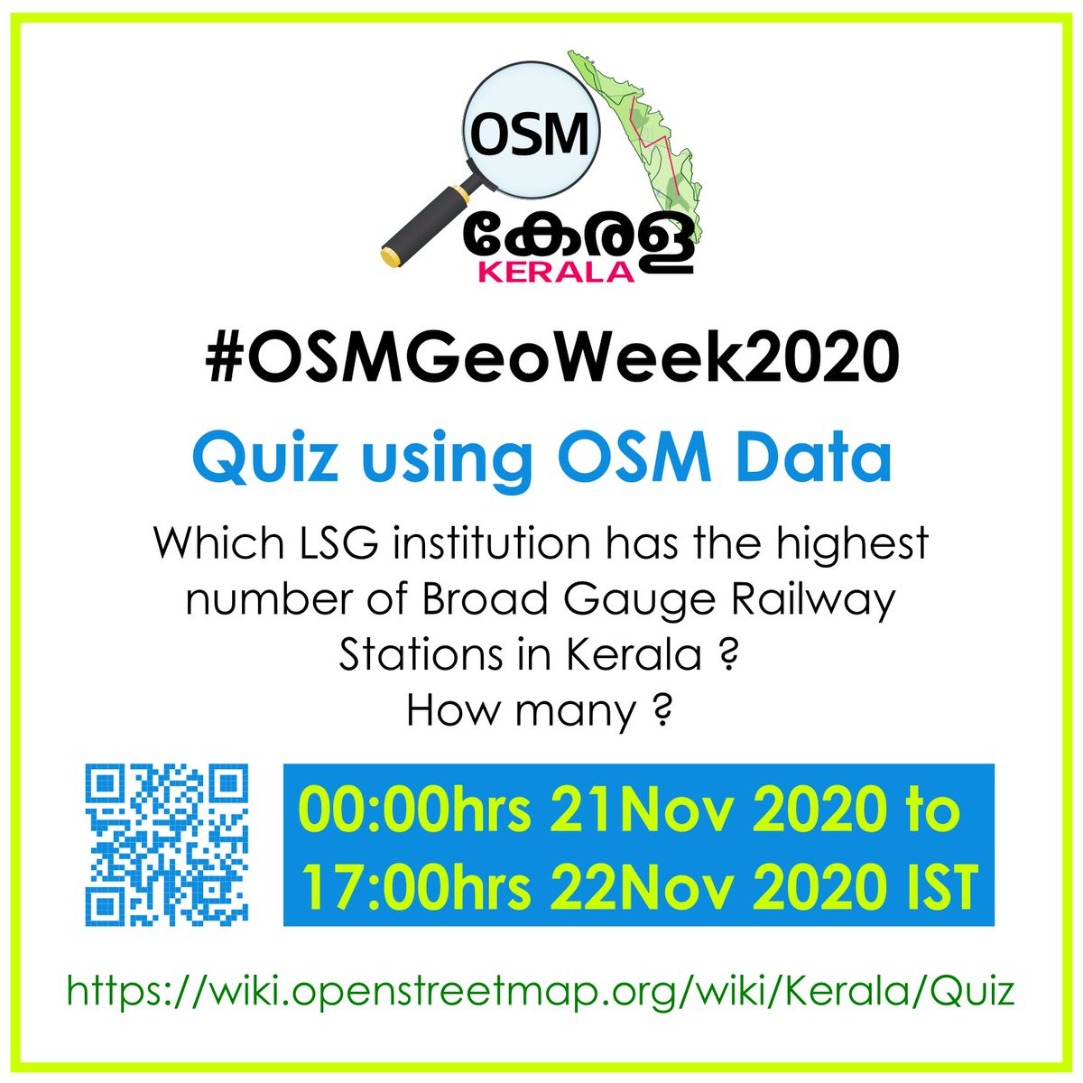 arkarjun's tweet photo. #OSMGeoWeek2020 #Quiz is open.
Organizer:#OSMKerala. Level : Beginner -intermediate
https://t.co/wUcKr8Rxwd
#Quiz #maps #OpenStreetMap @osm_in https://t.co/tkbbqsNAZK