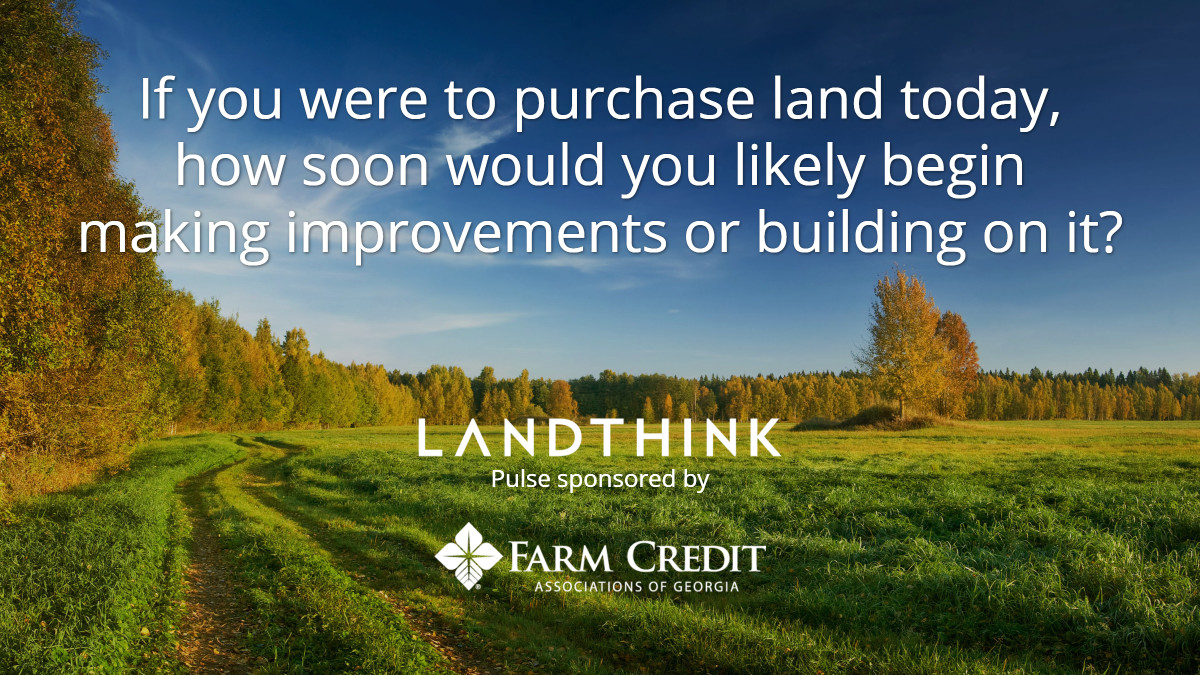 Have you answered the November Pulse? Time is running out! We want to hear from you. Thanks to Farm Credit Associations of Georgia / <a href="/AgGAFarmCredit/">AgGeorgia Farm Credit</a> / <a href="/AgSouthFC/">AgSouth Farm Credit</a> / <a href="/SWGAFarmCredit/">SWGA Farm Credit</a> for sponsoring this month’s question. Answer here: fli.pe/DThp30rkZtE #realestate #land