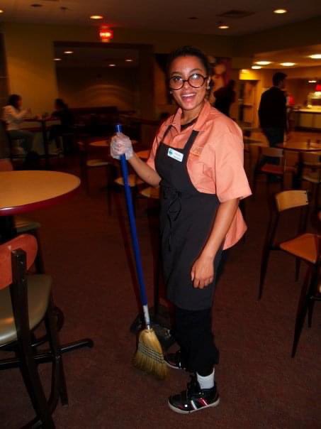 . @TilleryCounsels working hard at the Sadler Center at night while taking classes during the day at . @williamandmary  #vcaw  #HSHSVCAW20