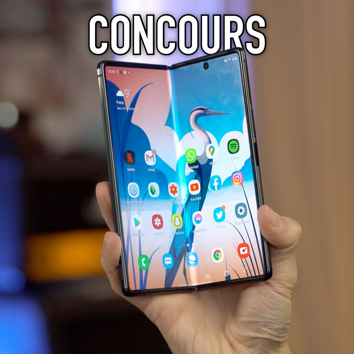 🎁 #CONCOURS 

Gagne un Samsung Galaxy Z Fold 2 ! 🤯

1️⃣ Follow <a href="/SamsungFR/">Samsung FR</a> &amp; <a href="/TheiCollection/">JB - TheiCollection</a>
2️⃣ RT ce Tweet

TAS : 30/11/20