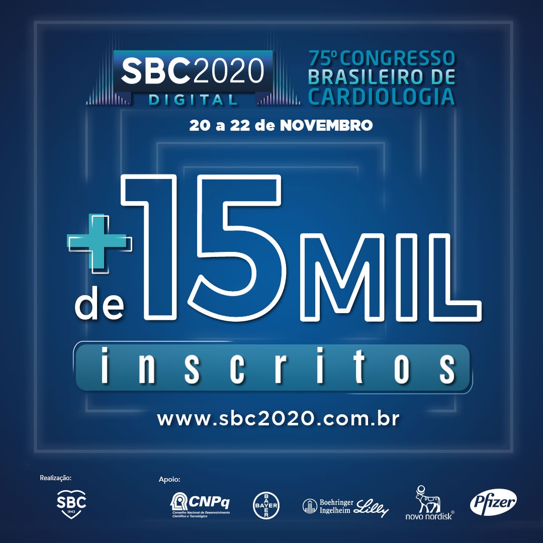 CongressoSBC's tweet photo. Já somos mais de 15 mil inscritos, mas ainda falta você! 
Começa daqui a pouco o maior encontro da cardiologia brasileira com mais de 90 atrações nacionais e internacionais em três dias de evento. 
É só se inscrever gratuitamente em nosso site: https://t.co/pjQzYL6PQs https://t.co/dBghVygBOO