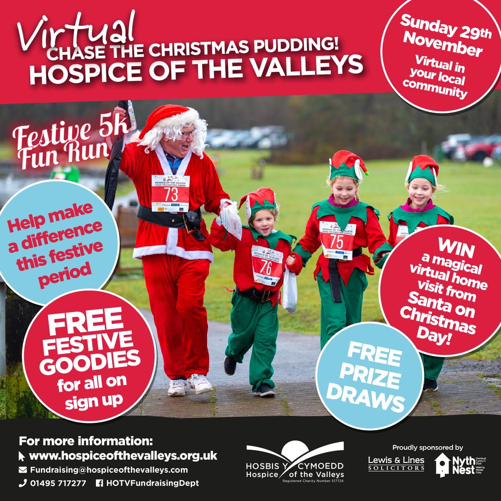 HOTVFundraising's tweet image. GRAB YOUR ELVES for our Virtual Chase the Christmas Pudding – Great way to get all festive🎅🎄☃️. 
Sign up by TUESDAY 24TH NOVEMBER so that our elves can pop the welcome gifts in the post💌  before the big day 
buff.ly/30NUvKV
#festivefunrun #christmasfunrun #santarun