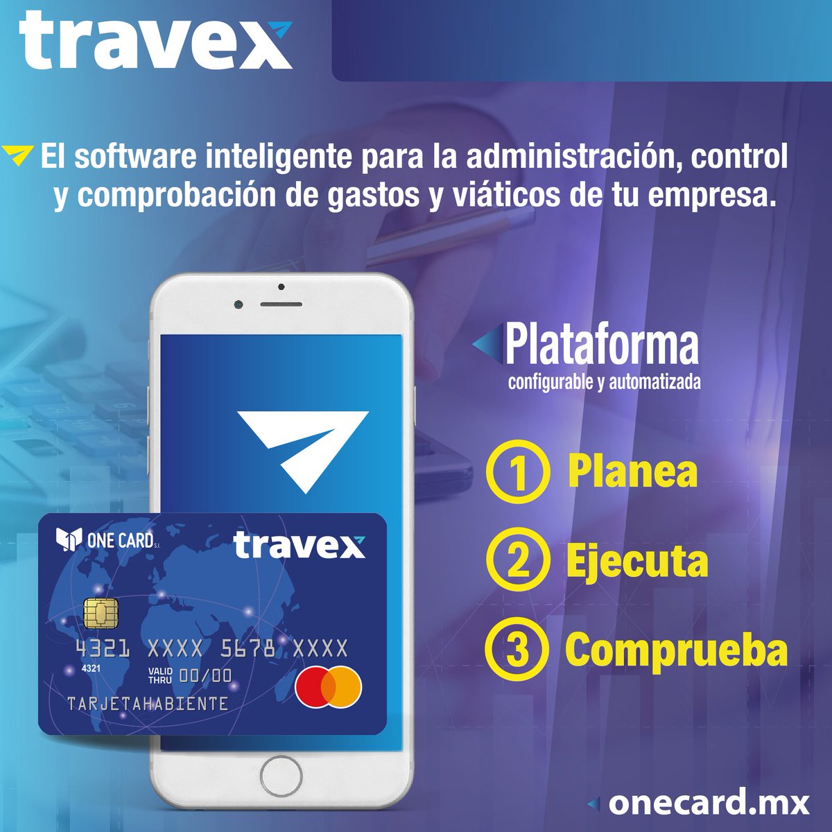onecardsi's tweet photo. Tres procesos en una sola plataforma, conoce #Travex y descubre la diferencia. #Planea #Ejecuta #Comprueba para mayor información puedes comunicarte con nosotros al (81) 82 48 82 50 o a través de https://t.co/04mDQcWeLk
#Software #Administración #ComprobaciónDeGastos https://t.co/KSNu2YBJuM