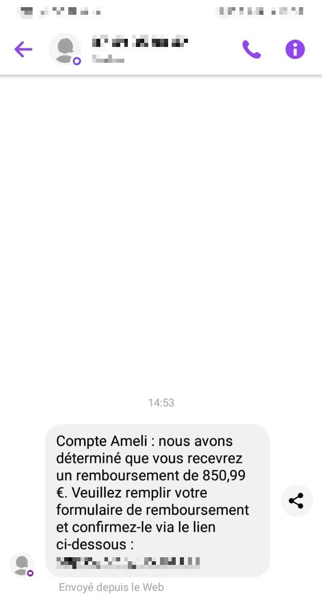 securixhk's tweet photo. New #french #phishing campaign related to #health #healthcare #insurance :
#cybersecurity #cybersécurité #cybercrime #cyberattack #arnaque #fraud #fraude #scam #santé #dataprivacy #france
@Cyber_DueDil @cybervictimes @ANSSI_FR @ameli_actu
@constellatio #constellatio #securix https://t.co/UCdzUpgTDe