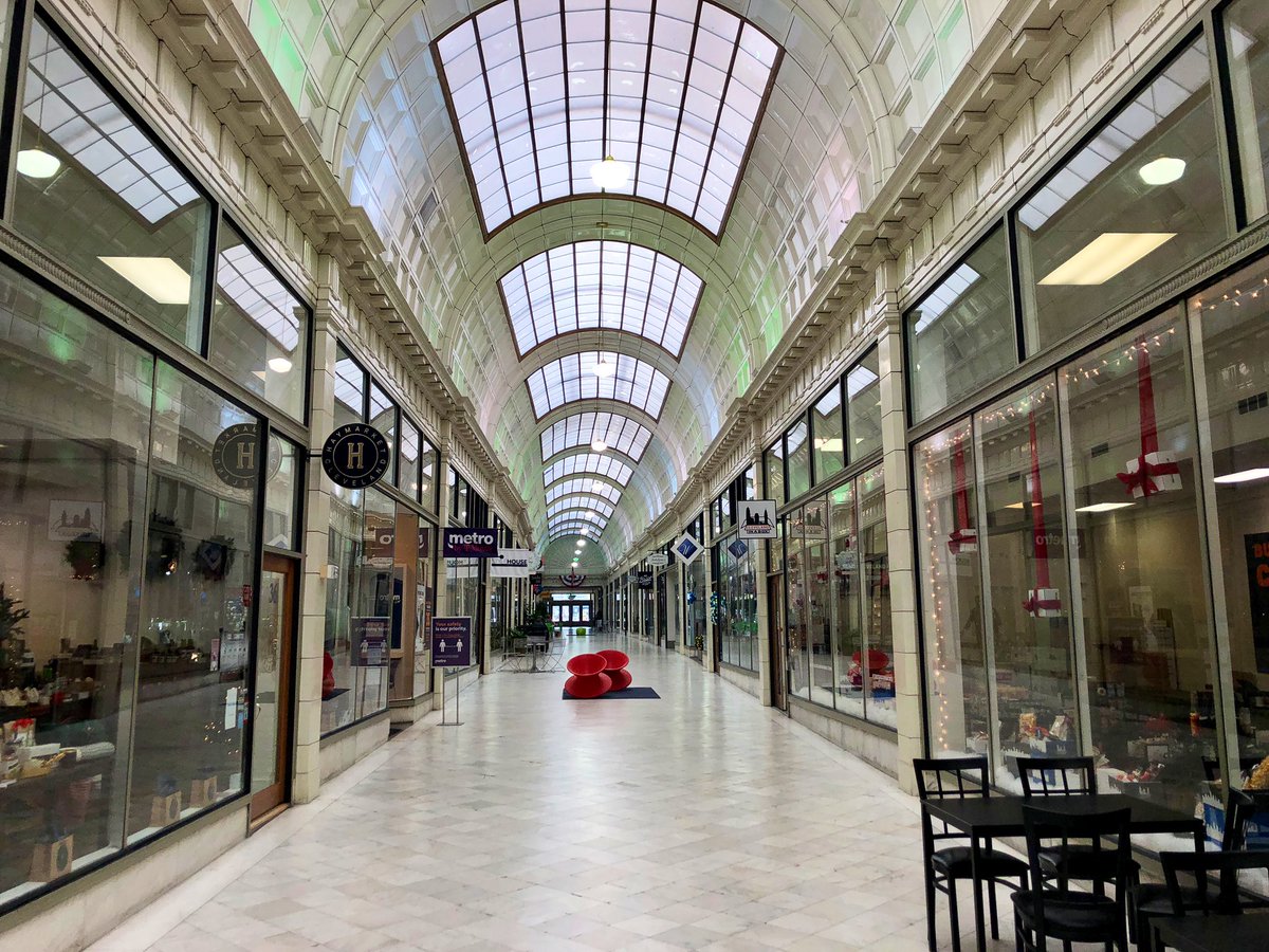 From the moment you walk in, it is clear that this is a special place. The public art, iconic “staircase to nowhere,” and historic architecture collectively create a very welcoming and beautiful place to shop, dine and explore. (2/6) &ndash; bei  5th Street Arcades