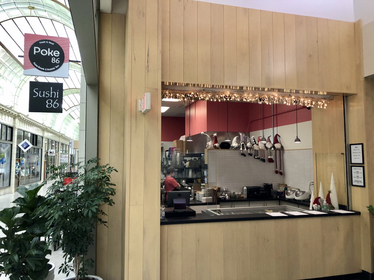 There are a variety of delicious spots to grab a meal, and I picked up a Build-Your-Own poke bowl and bubble tea from Poke 86 (a joint business with the beloved  @Sushi86_CLE). Rachel and the entire Sushi86 team provide exceptional food and service! (3/6) &ndash; bei  5th Street Arcades