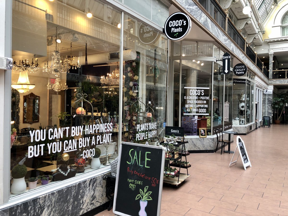 Another staple of the 5th Street Arcades is Coco’s Chalky Paints, with a brand new plant store! Coco’s Plants features a variety of cute plants and decor items perfect for sprucing up any home, office or apartment. (5/6) – bei  5th Street Arcades