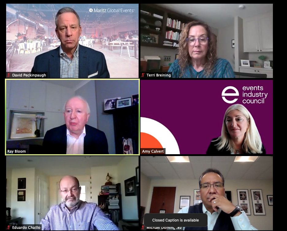 Events_Council's tweet photo. Fantastic discussion with legends of the #EventsIndustry during the #HallOfLeaders closing panel. #EICAdvance 

@dpeckinpaugh @terribreining Ray Bloom of @IMEX_Group  @echaillo  @M_Dominguez and @AmyAacalvert123 https://t.co/sxmax5ziNi