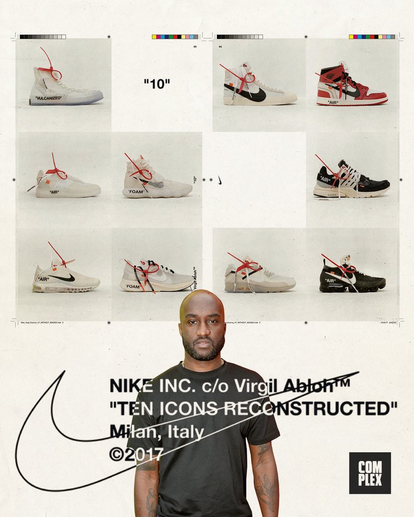 Complex Sneakers on X: Three years ago today Virgil Abloh's Off-White x  Nike “The Ten” collection hit SNKRS and effectively changed the industry  forever. How many pairs do you own?  /
