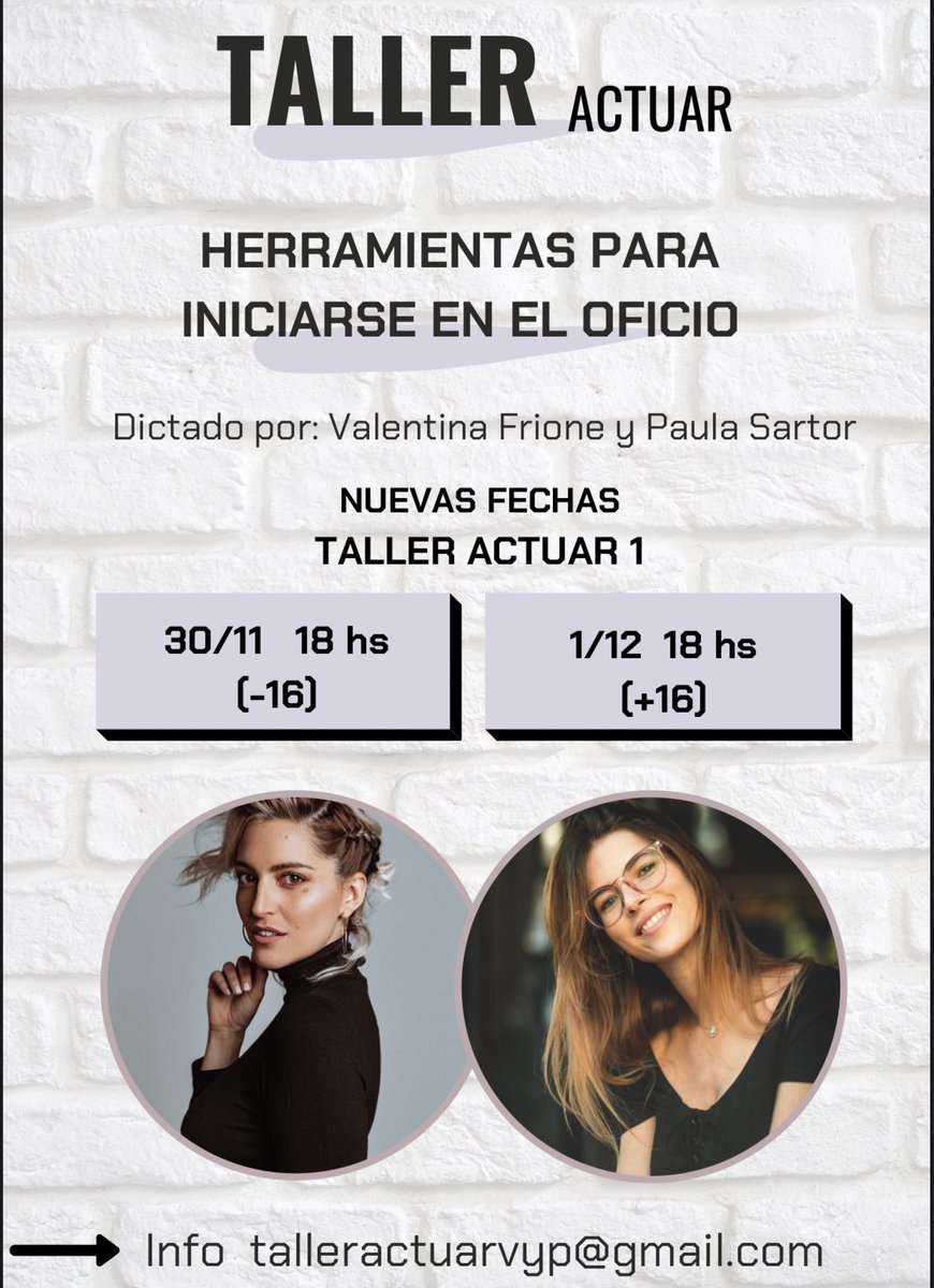 #talleractuar 🎥👇🏽