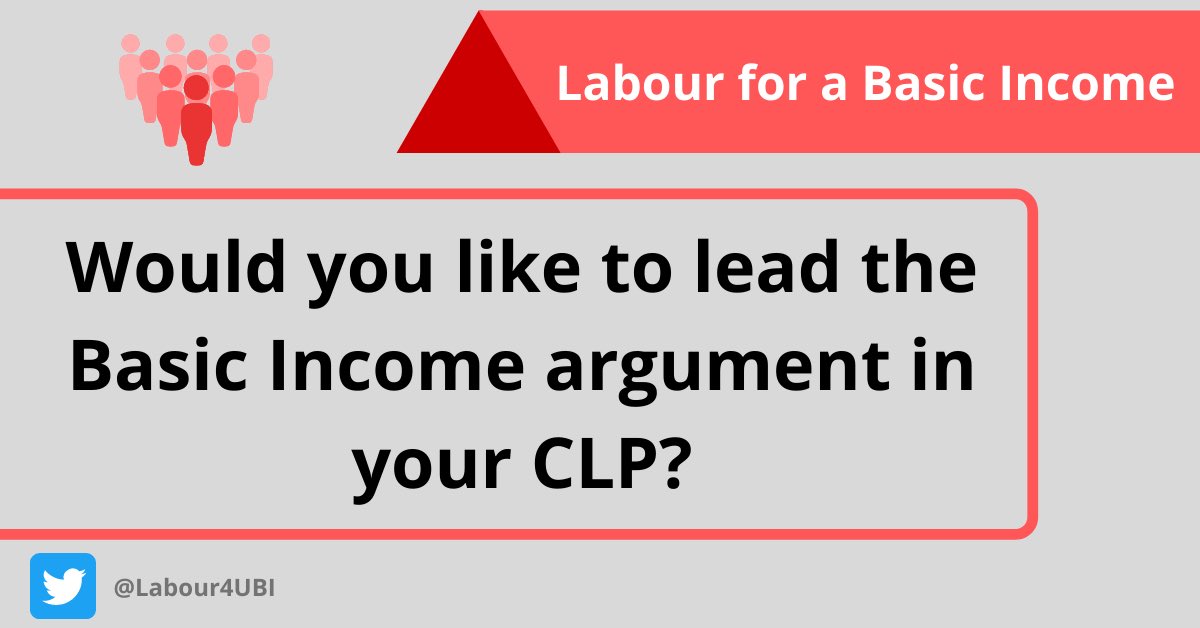 Labour4UBI's tweet image. So far, our motion has been sent out to 7 CLP’s! 

Would you like to lead the argument for Basic Income in your constituency? 

Email us today at: Labour4UBI@gmail.com to get a copy of the motion! 

#BasicIncome #Labour4UBI